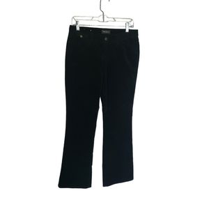 EDDIE BAUER COTTON CRUSHED VELVET BLACK PANTS SIZE 6 EUC